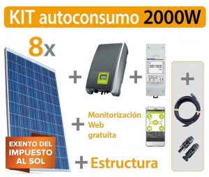 Kit autoconsumo inyección cero 2000w