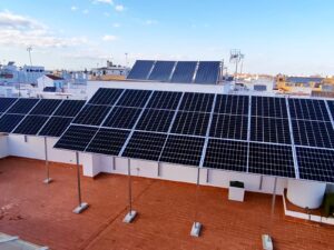 Estructuras de pérgola con paneles fotovoltaicos Risen